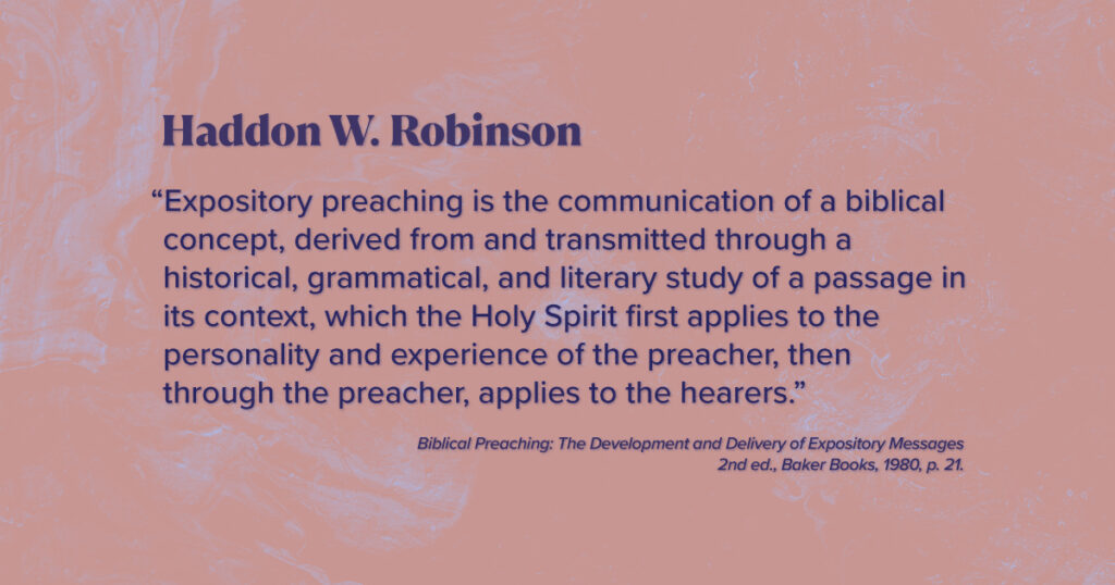 Haddon W. Robinson Quote