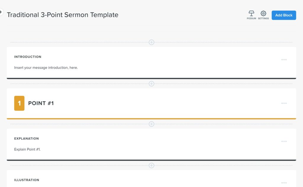 Traditional 3-Point Sermon Template